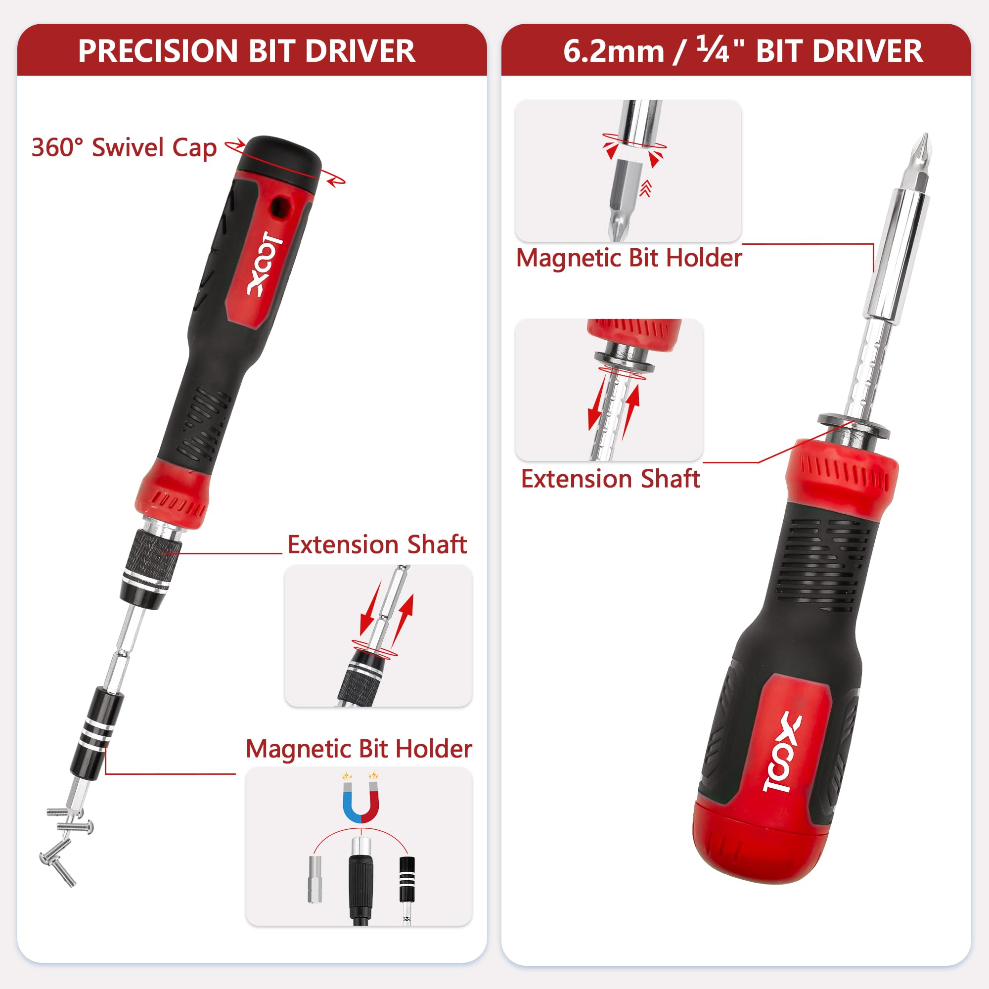 Xool 200 In 1 Precision Screwdriver Set, Electronics Repair Tool Magnetic Driver Kit With 164 Bits For Phone, Macbook, Computer,